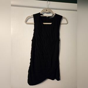 Lauren Ralph Lauren Black Asymmetrical Top